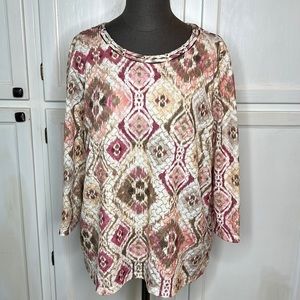 Alfred Dunner Neapolitan pastel colors tunic size XL